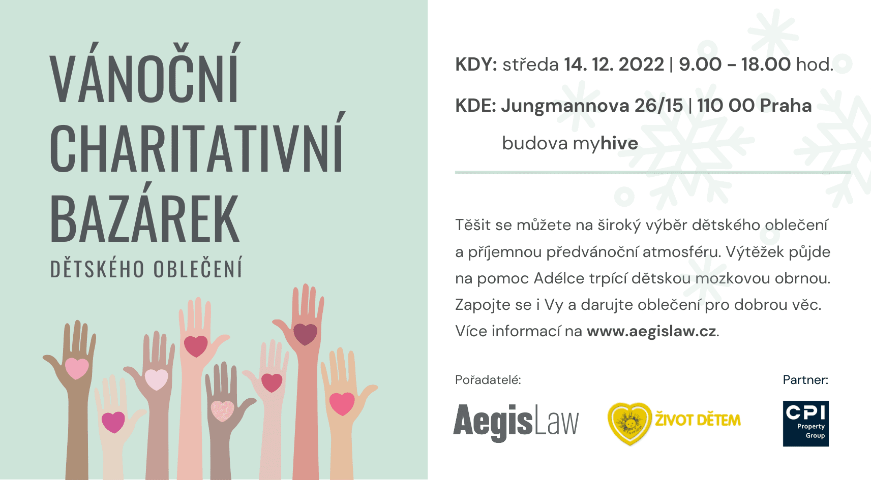 Vánoční charitativní bazárek dětského oblečení