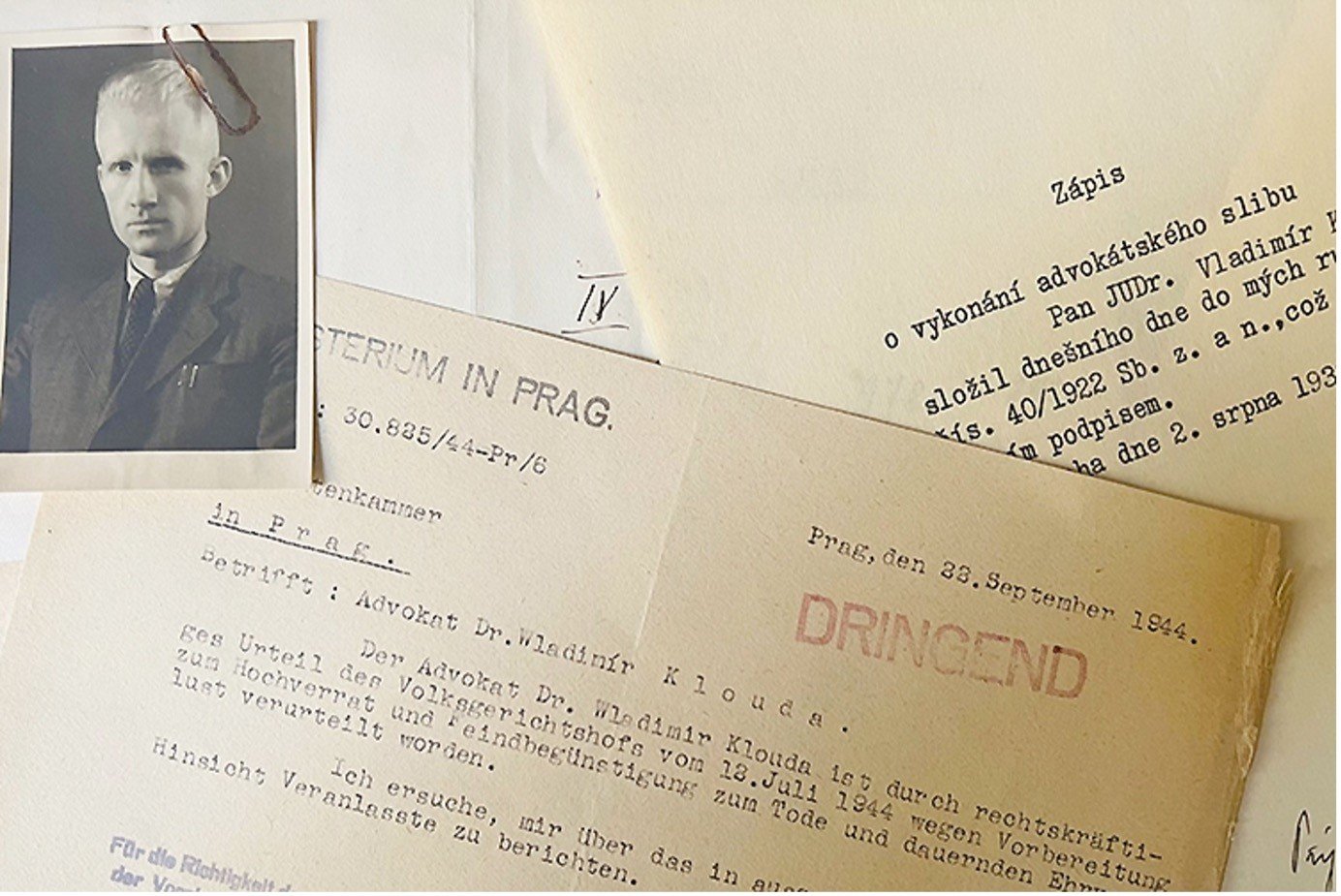 Advokát Vladimír Klouda obětoval v odboji život, aby další mohli žít