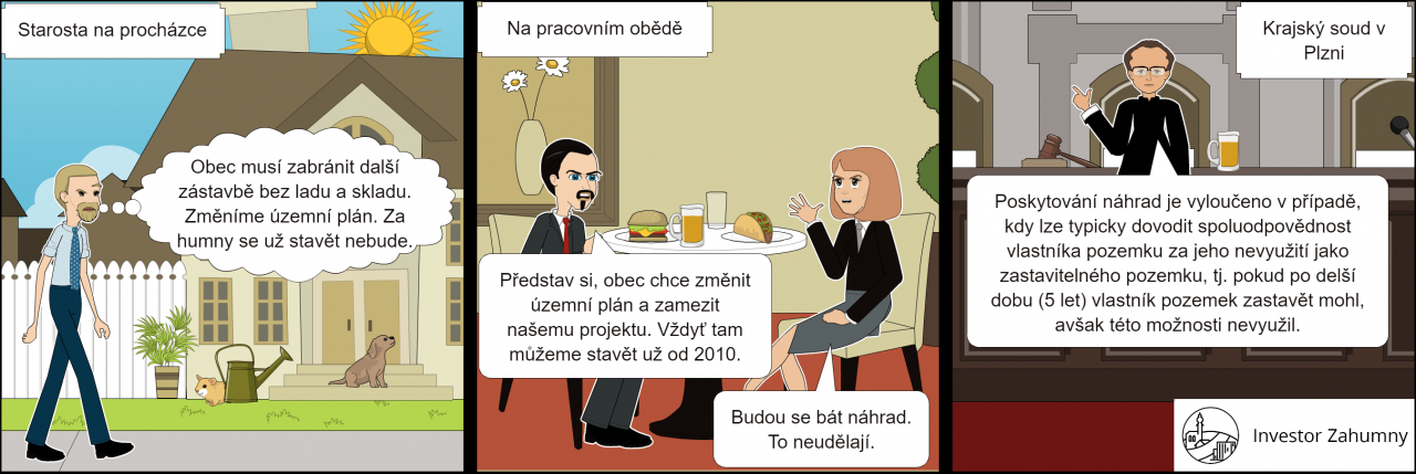 Náhrady za změnu územního plánu