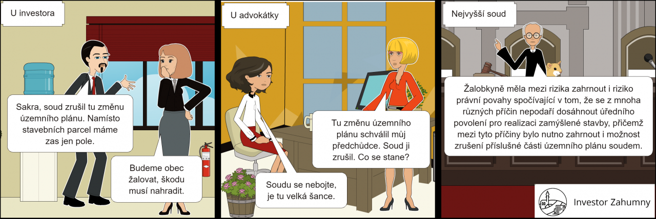 Riziko zrušení územního plánu