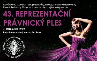 43. REPREZENTAČNÍ PRÁVNICKÝ PLES