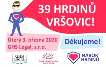 Advokáti pomohli zapsat do registru dárců kostní dřeně 39 nových hrdinů