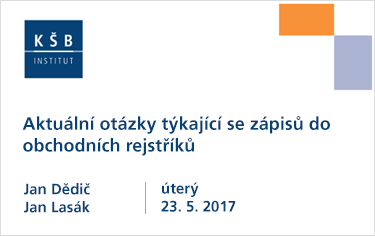 Aktuální otázky týkající se zápisů do obchodního rejstříku