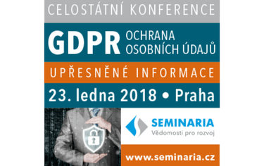 Celostátní konference GDPR – ochrana osobních údajů – upřesněné informace
