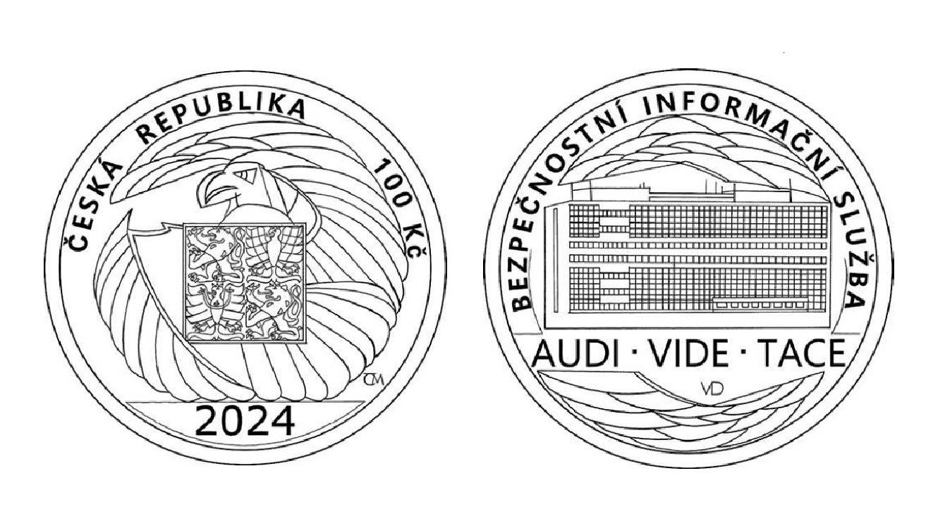 Vyhláška o vydání pamětní stříbrné stokoruny s motivem Bezpečnostní informační služby
