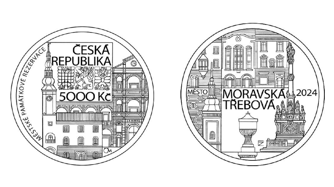 Vyhláška o vydání zlaté mince „Městská památková rezervace Moravská Třebová“