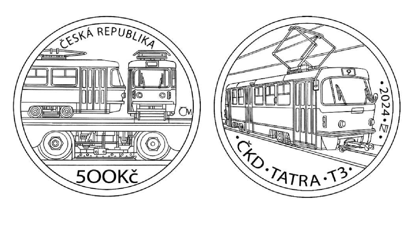 Vyhláška o vydání pamětní stříbrné pětisetkoruny „Tramvaj ČKD Tatra T3“