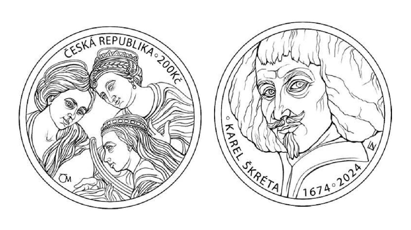 Vyhláška o vydání pamětní stříbrné dvousetkoruny k 350. výročí úmrtí Karla Škréty