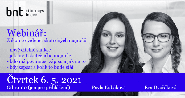 Webinář: nový Zákon o evidenci skutečných majitelů