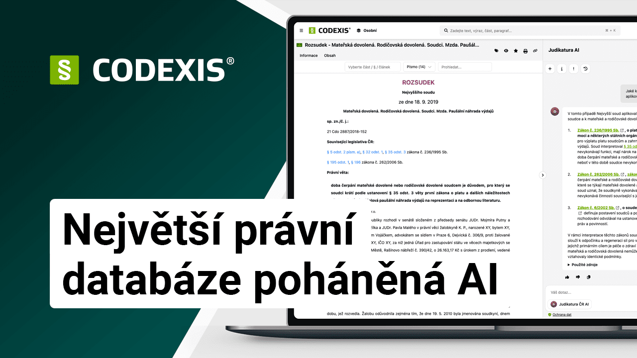CODEXIS AI: Když se umělá inteligence učí právo v reálném světě