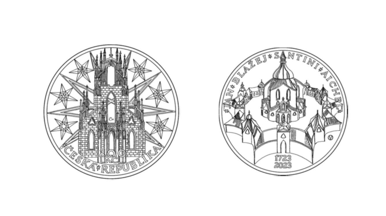 Vyhláška o vydání pamětní stříbrné dvousetkoruny k 300. výročí úmrtí Jana Blažeje Santiniho-Aichela