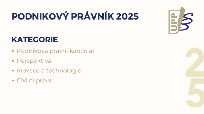 Startují nominace na ocenění Podnikový právník 2025
