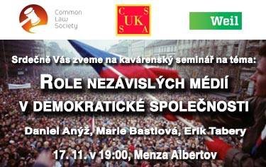 Kavárenský seminář: Role nezávislých médií v demokratické společnosti