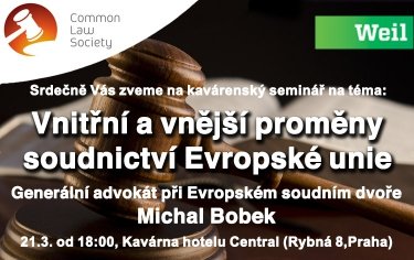 KS: Generální advokát při Evropském soudním dvoře Michal Bobek - Vnitřní a vnější proměny soudnictví Evropské unie