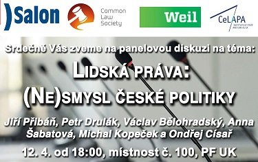 Panelová diskuze na téma Lidská práva: (ne)smysl české politiky