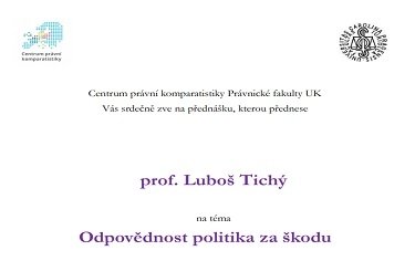 Přednáška na téma Odpovědnost politika za škodu