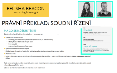 Překlad do angličtiny: SOUDNÍ ŘÍZENÍ
